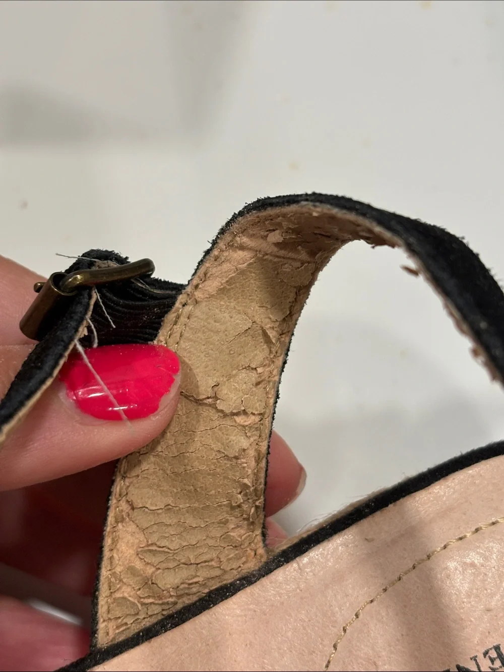 Lands' End Pippa Braided Suede Espadrille Wedge Sandals in Black